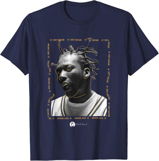 Ol' Dirty Bastard ODB Line Art Portrait T-Shirt - T-Shirt | Navy