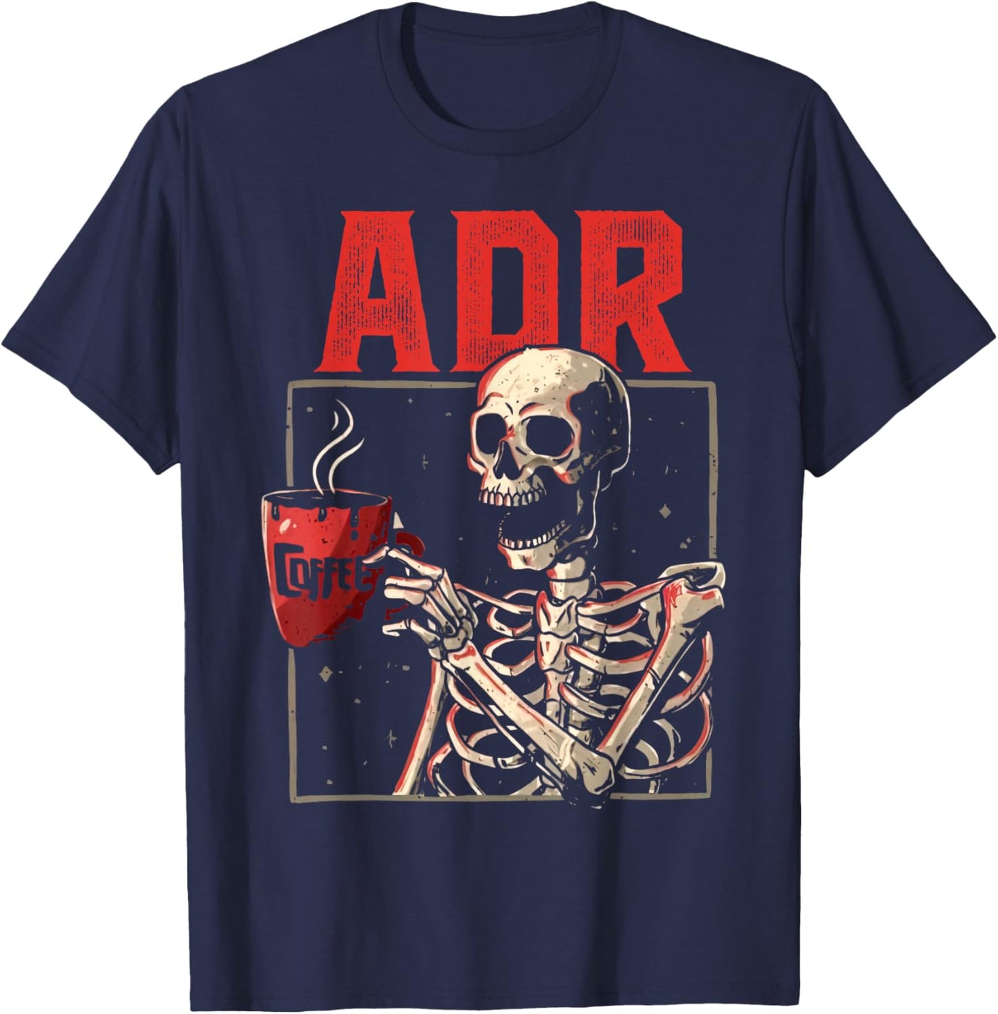 Retro Skeleton ADR Vet Tech Veterinary Medicine Vet Crew T-Shirt - T-Shirt | Navy