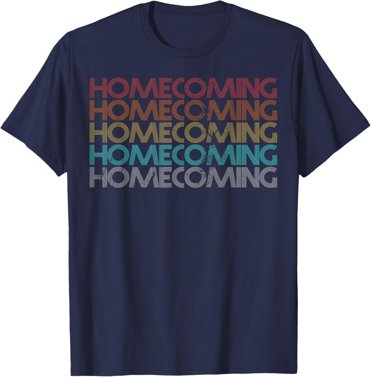 Retro Vintage Homecoming T-Shirt - T-Shirt | Navy