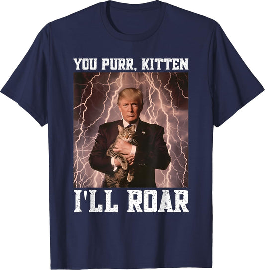 Cringy Alpha Trump Kitten Meme Cat Protector Cringe Trump Women T-Shirt - T-Shirt | Navy