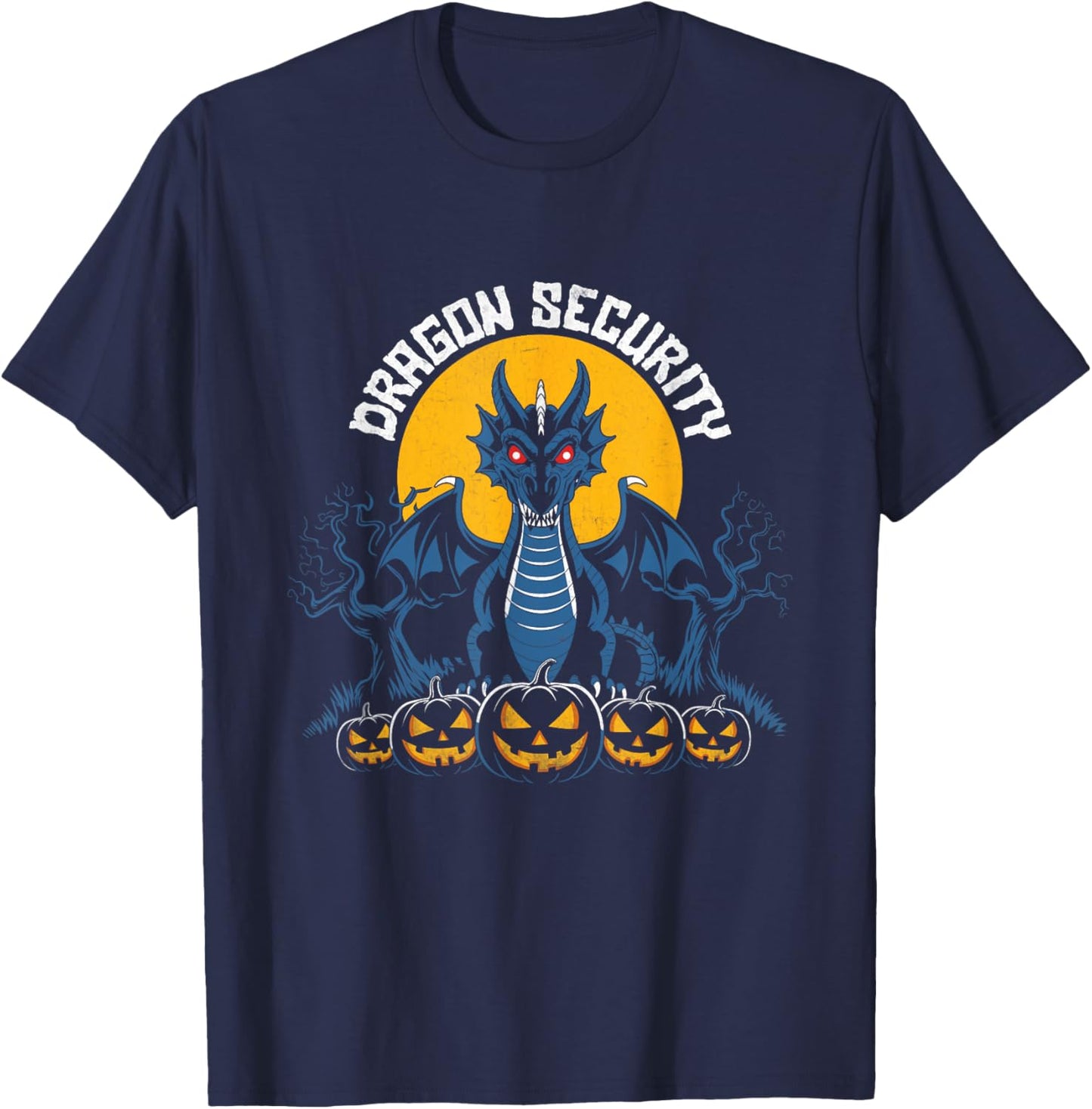 Dragon Security Halloween Funny Mom Dad Parent Men Women T-Shirt - T-Shirt | Navy