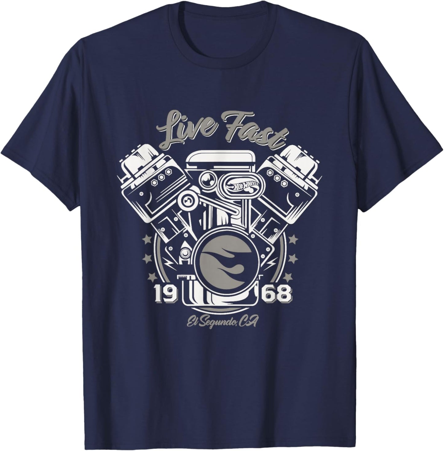 Hot Wheels Live Fast 1968 T-Shirt - T-Shirt | Navy