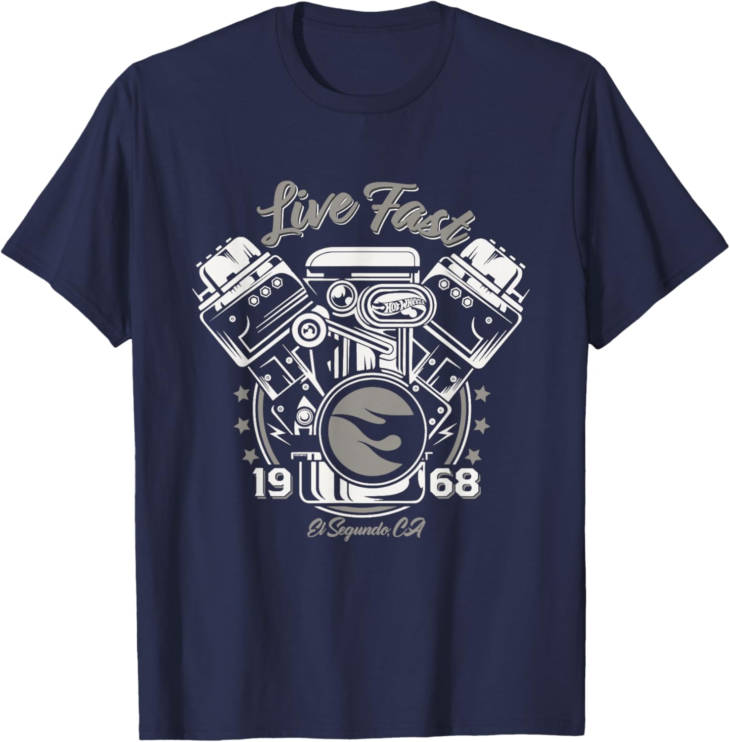 Hot Wheels Live Fast 1968 T-Shirt - T-Shirt | Navy