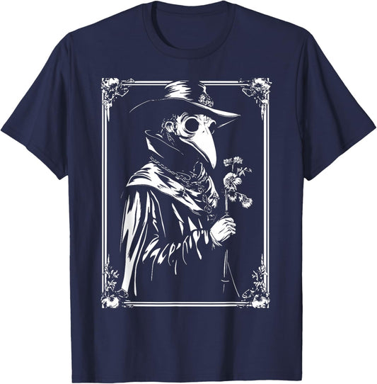 Plague Doctor Occult Gothic Steampunk Goth T-Shirt - T-Shirt | Navy