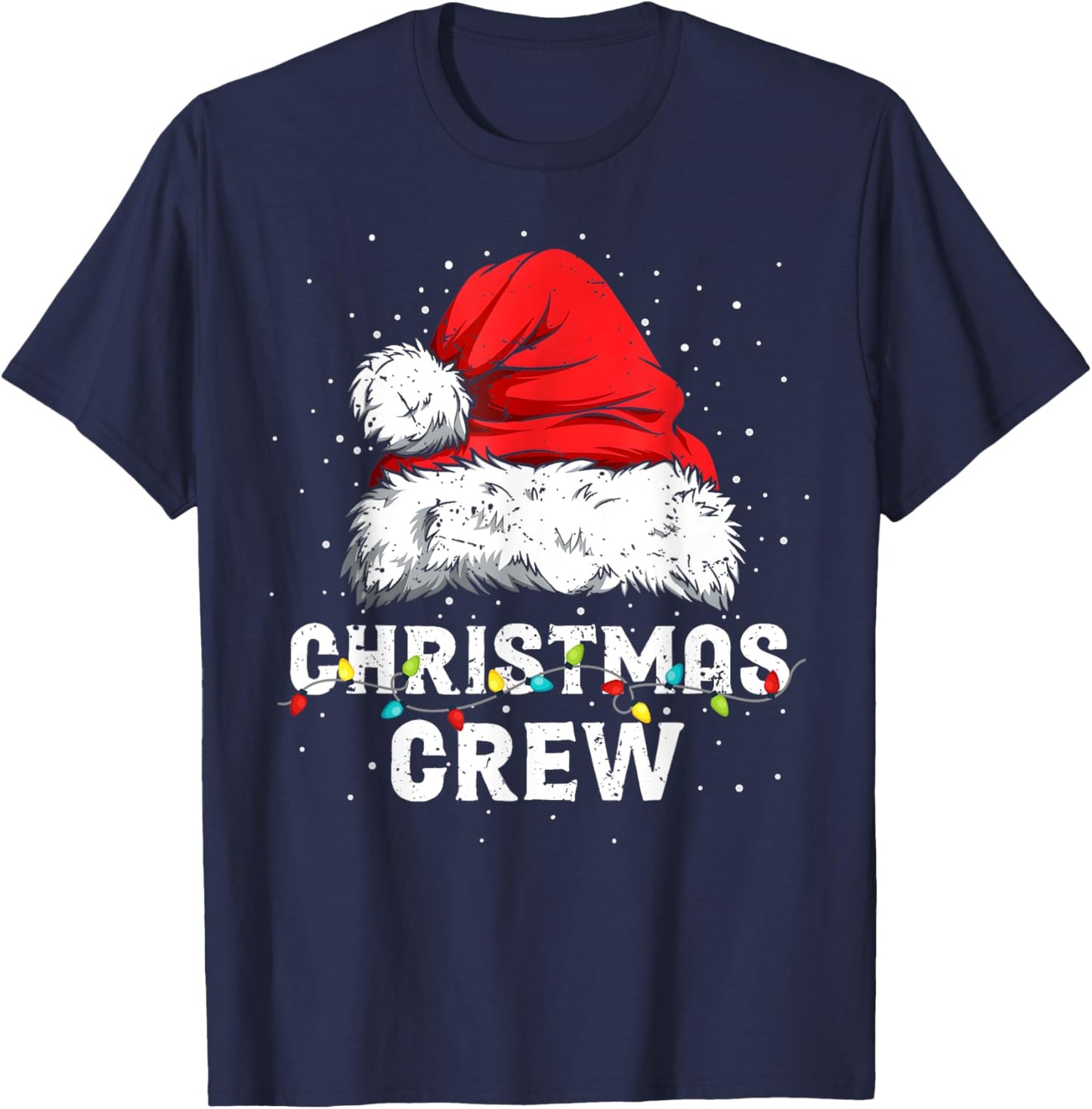 Christmas Crew Family Group Matching Christmas Pajama Party T-Shirt - T-Shirt | Navy