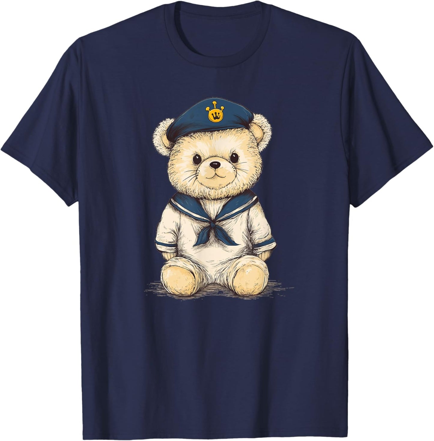 Teddy Bear Sailor Charting a Course for Fun Outfit T-Shirt - T-Shirt | Navy