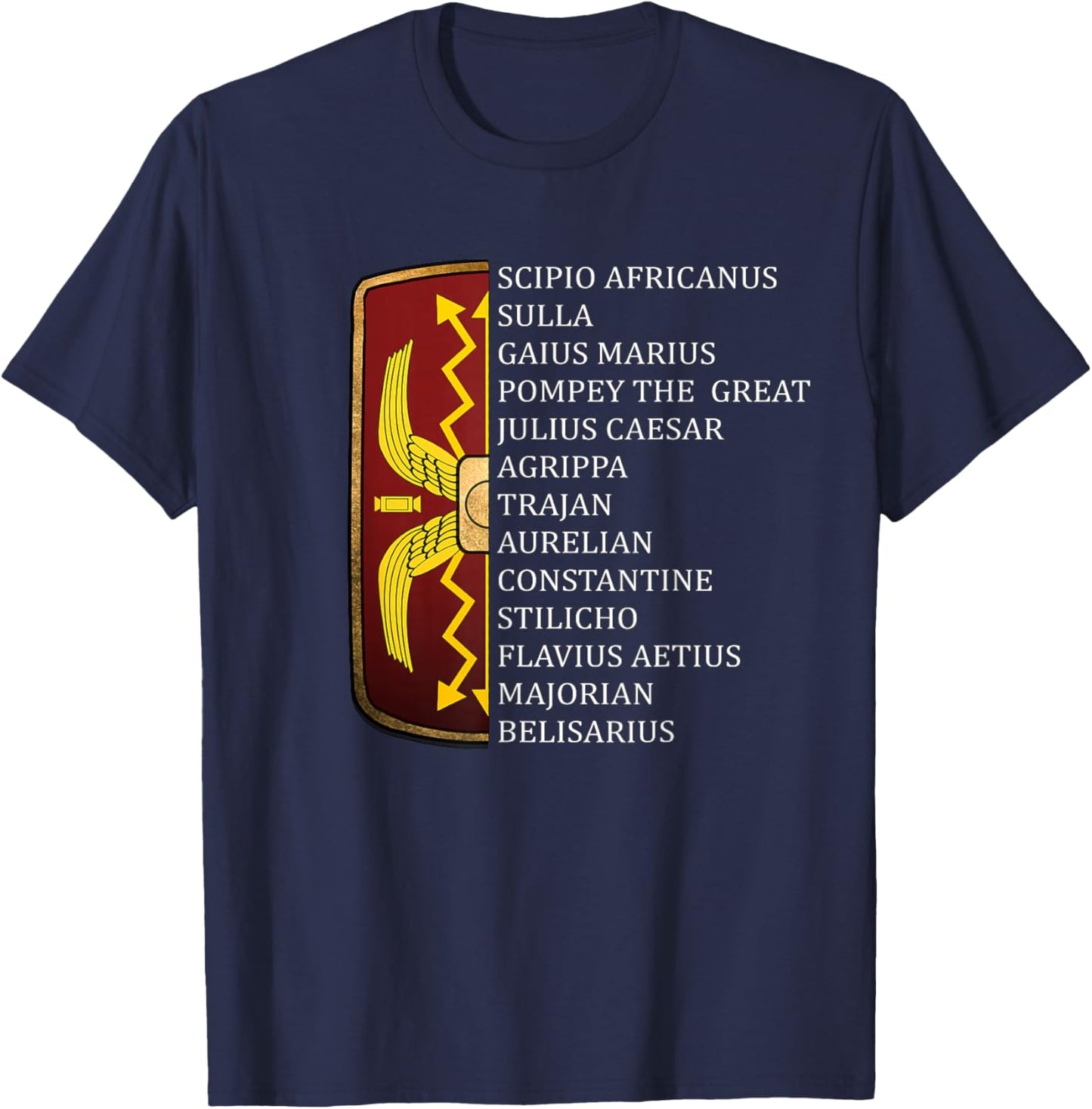 Ancient Roman Generals Legions of Rome T-Shirt - T-Shirt | Navy