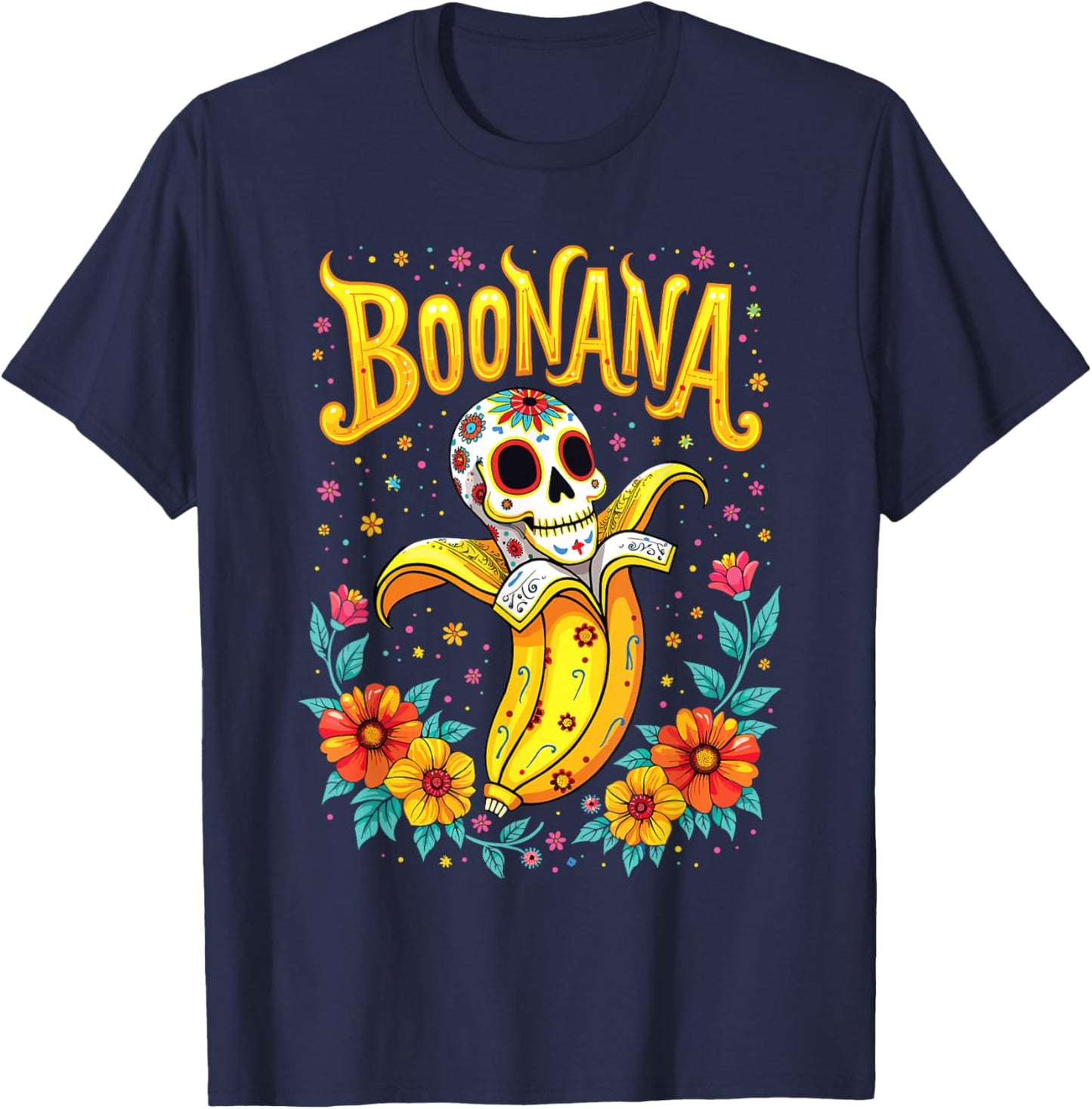 Boonana Ghost Banana Halloween Outfit for Adults & Kids T-Shirt - T-Shirt | Navy