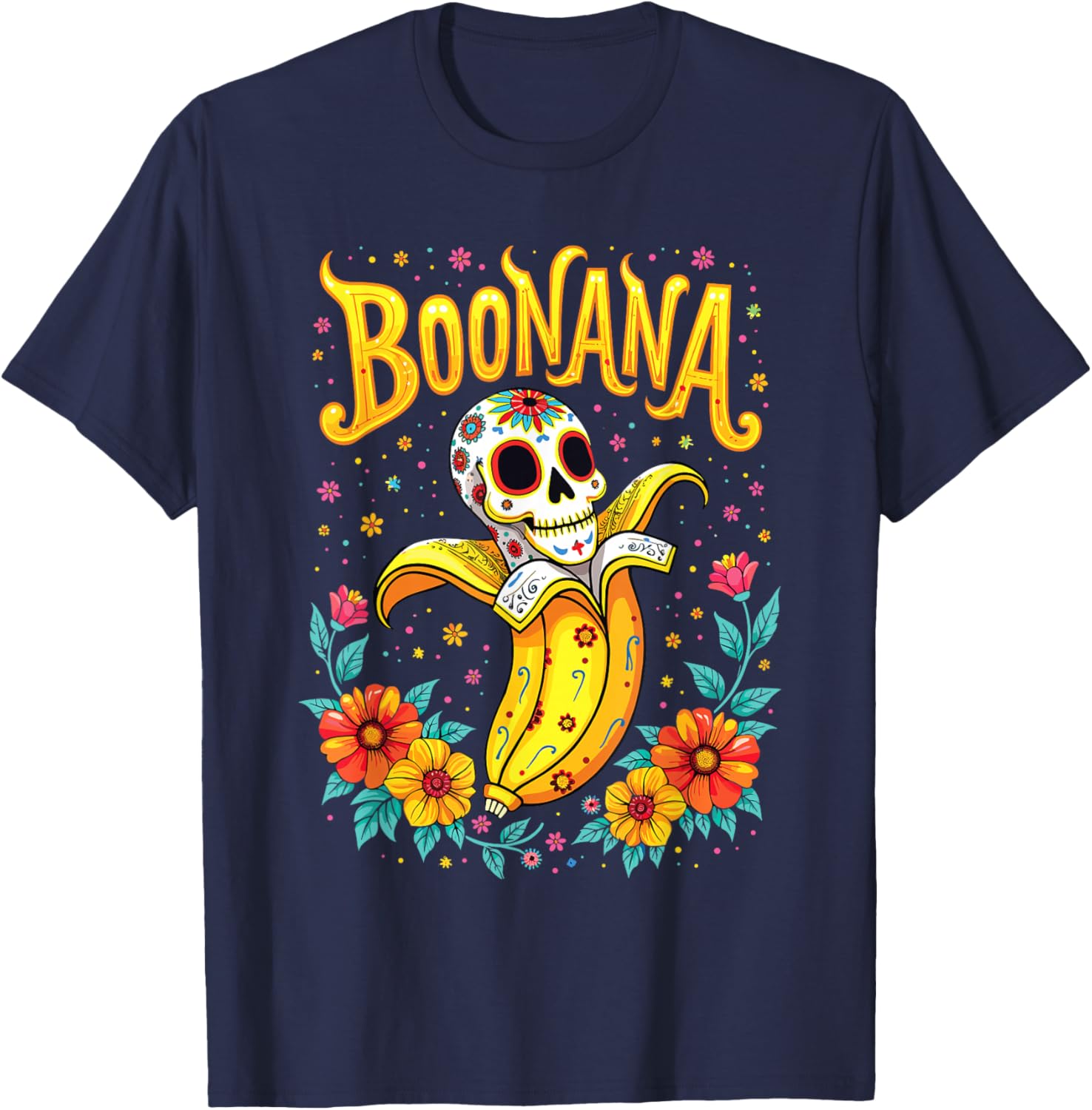 Boonana Ghost Banana Halloween Outfit for Adults & Kids T-Shirt - T-Shirt | Navy