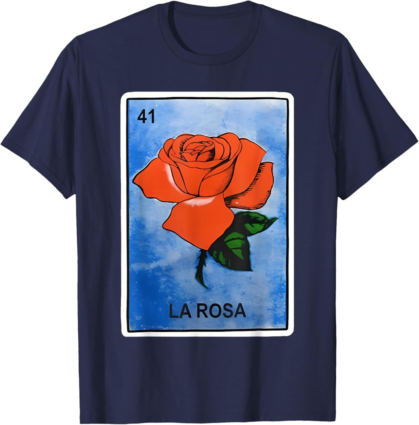 La Rosa Card Mexican Lottery Card For Girl Women T-Shirt - T-Shirt | Navy