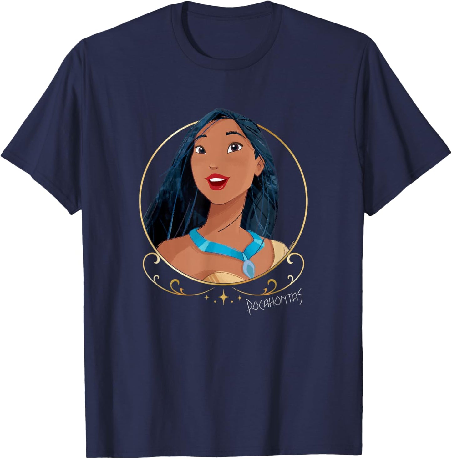 Disney Princess Royalty Group Matching Pocahontas 2-Sided T-Shirt - T-Shirt | Navy