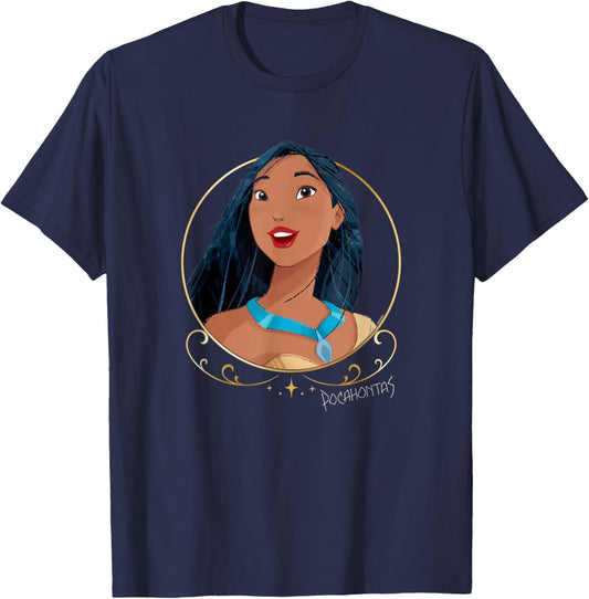 Disney Princess Royalty Group Matching Pocahontas 2-Sided T-Shirt - T-Shirt | Navy