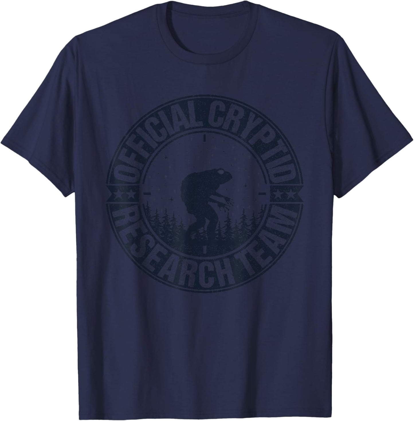 Official Cryptid Research Team Loveland Frogman Hunting T-Shirt - T-Shirt | Navy