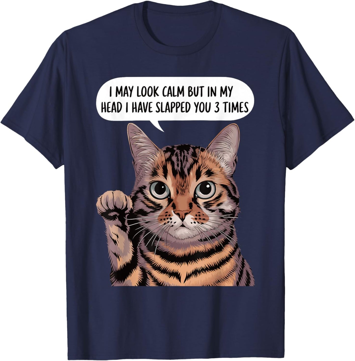 Love Cat Graphic Shirts Women T-Shirt - T-Shirt | Navy