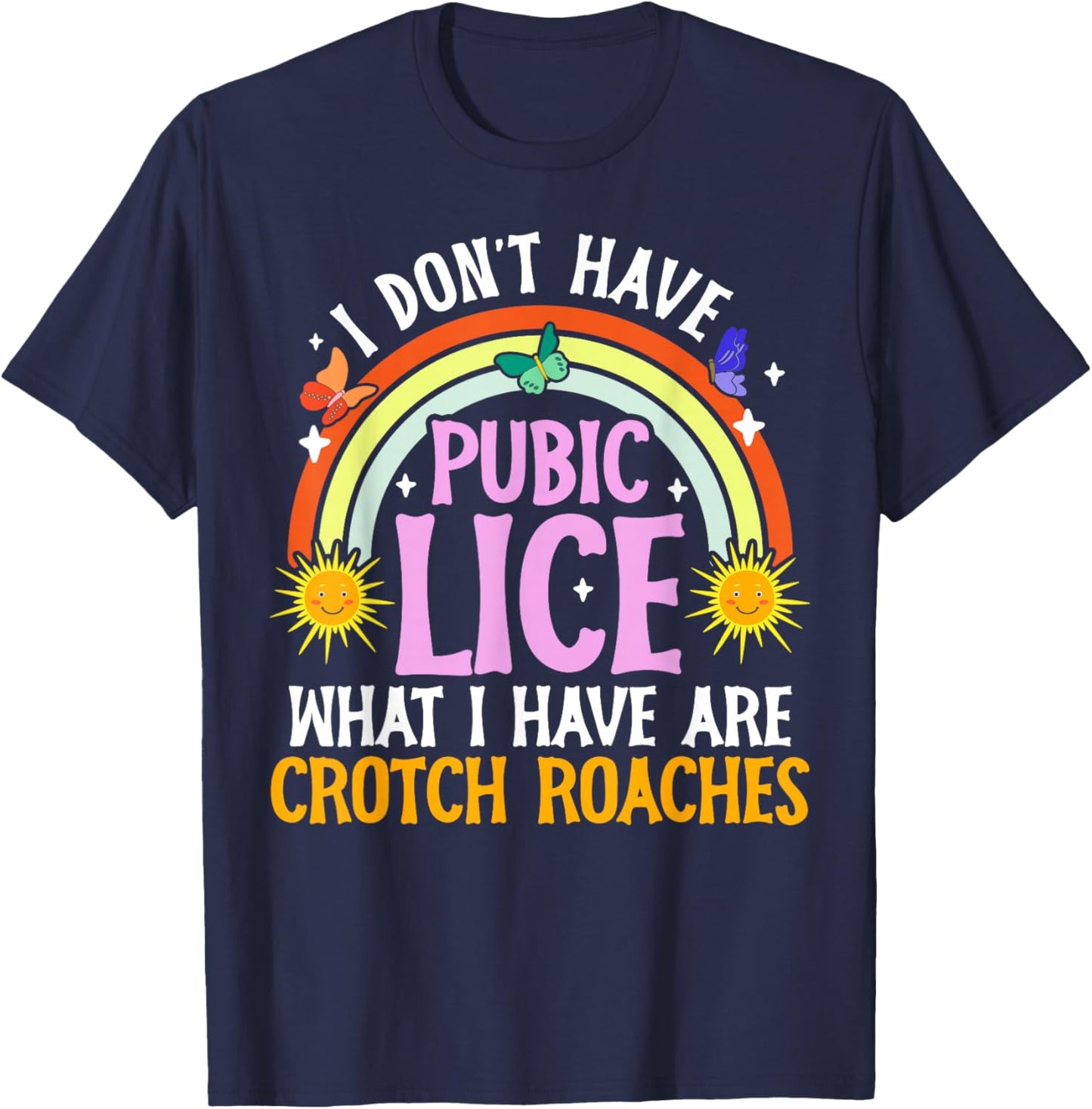 Pubic Lice Survivor T-Shirt - T-Shirt | Navy