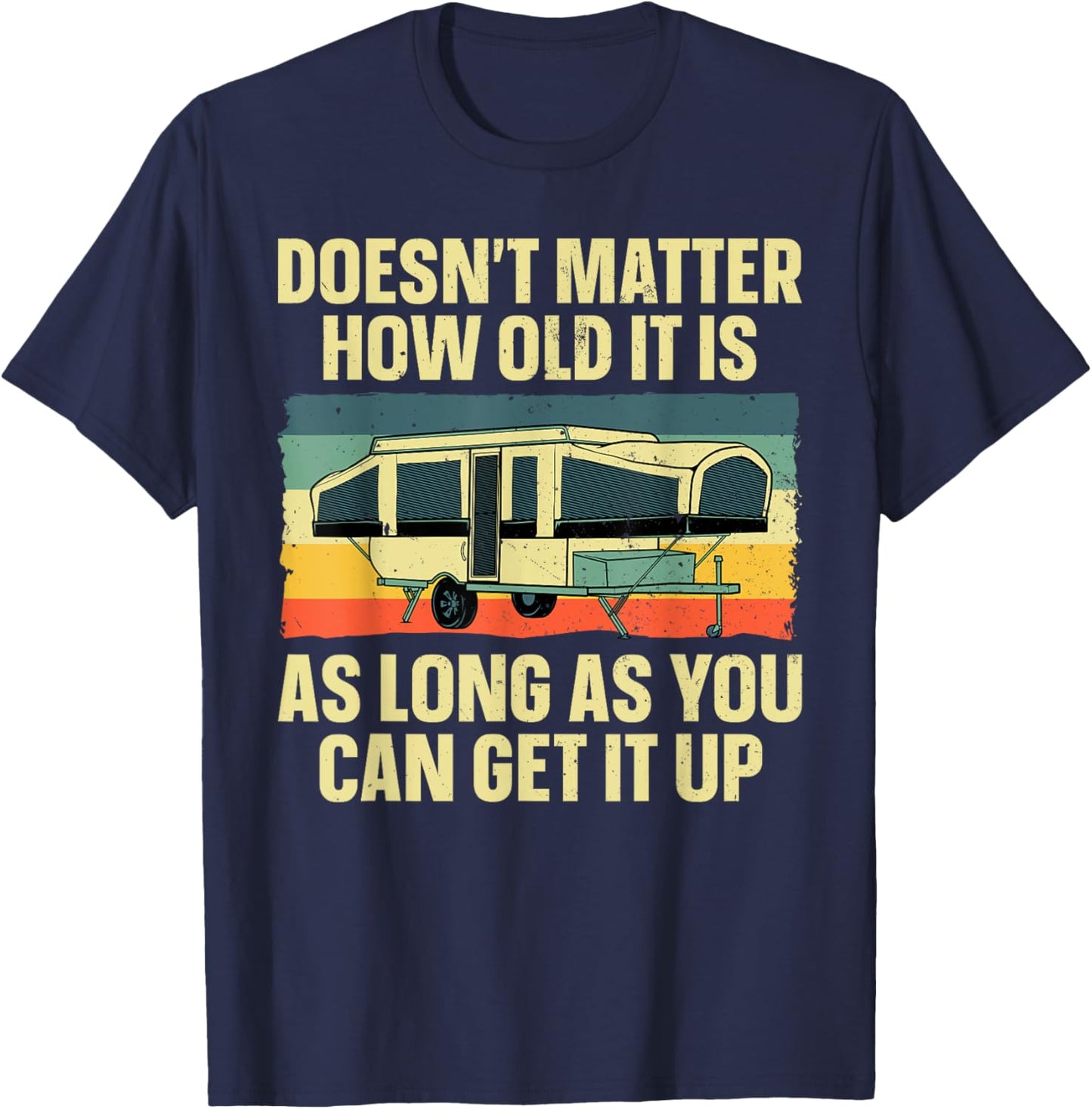 Best Pop Up Camper Art Women Pop Up Trailer Camping T-Shirt - T-Shirt | Navy