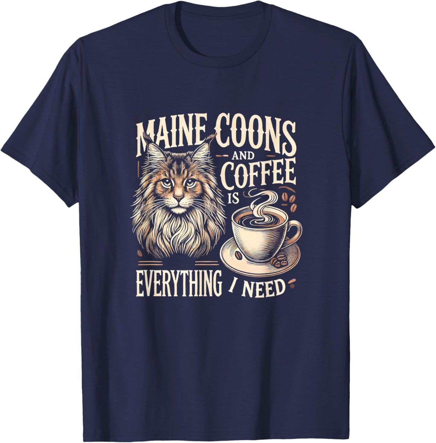 Maine Coon Lover Maine Coon Cat Maine Coons Women T-Shirt - T-Shirt | Navy