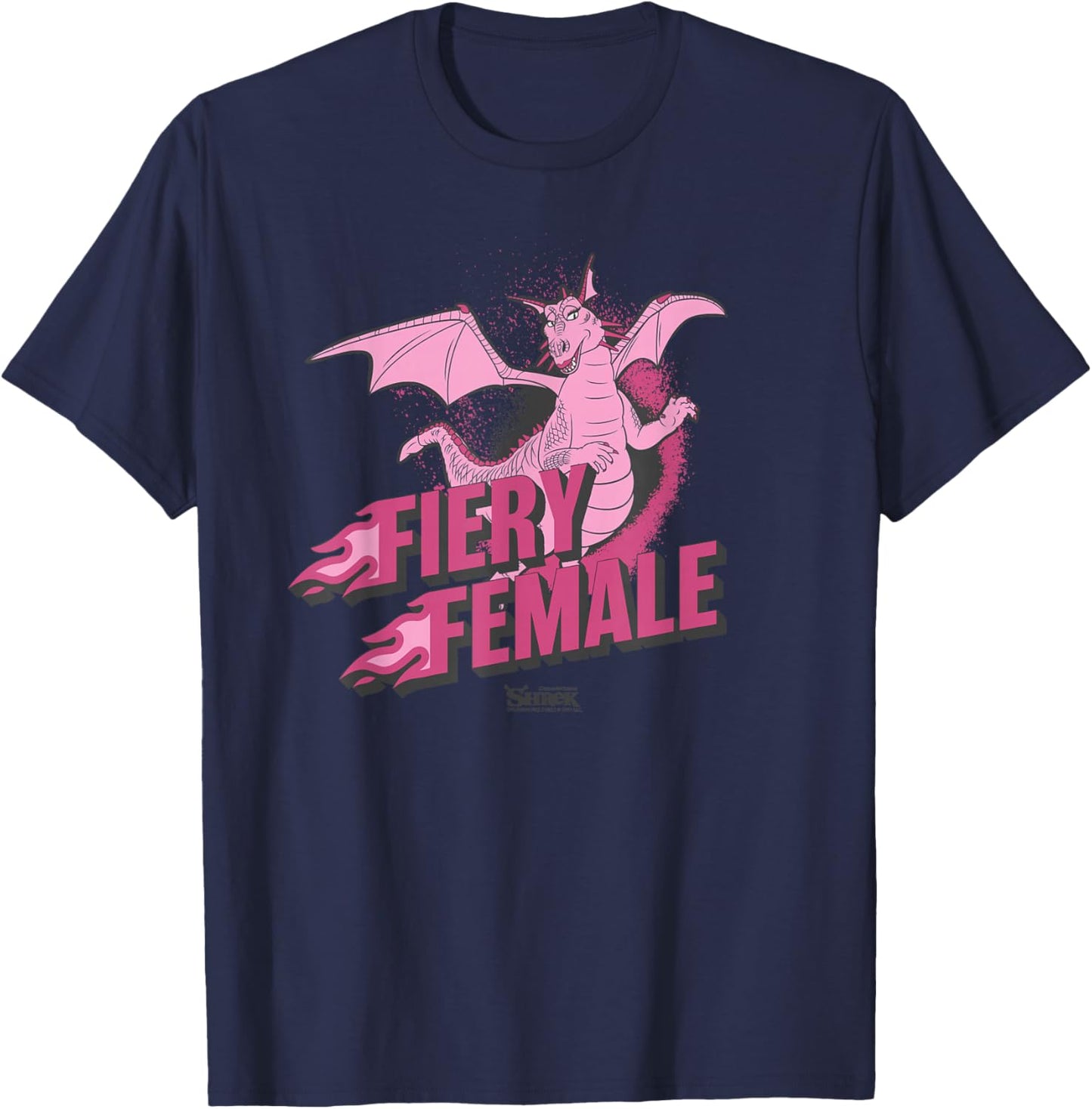 Shrek Dragon Fiery Female T-Shirt - T-Shirt | Navy