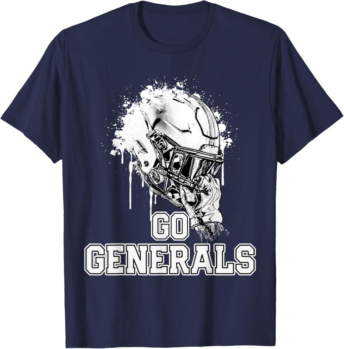 Clarksville Generals Rising Helmet GO! T-Shirt - T-Shirt | Navy