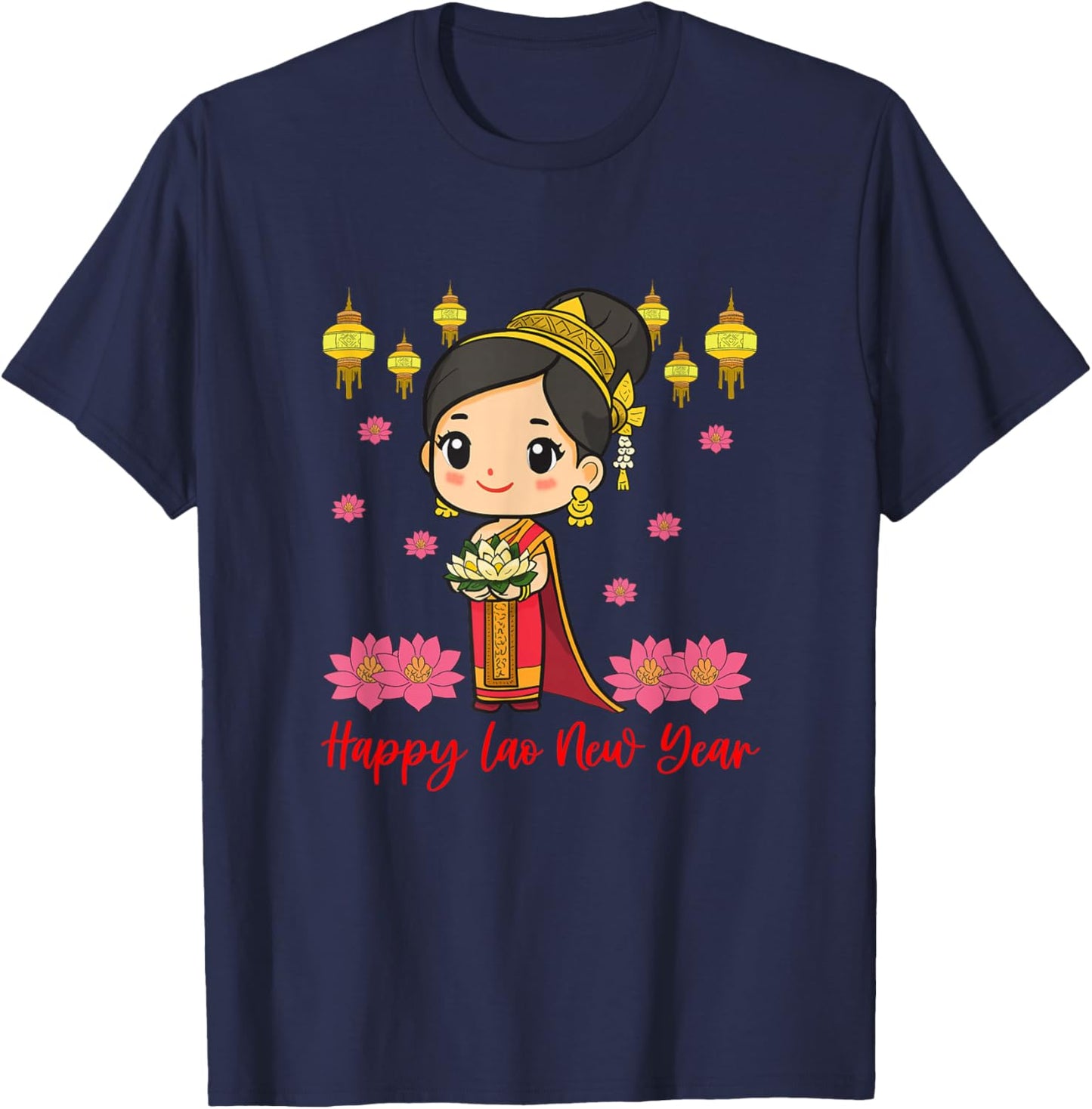 Laos Lao Laotian Happy Lao New Year Pim Mai Lao T-Shirt - T-Shirt | Navy