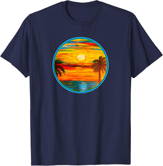 Pyram's Heart Rustic Design- My dream of Sunset T-Shirt - T-Shirt | Navy