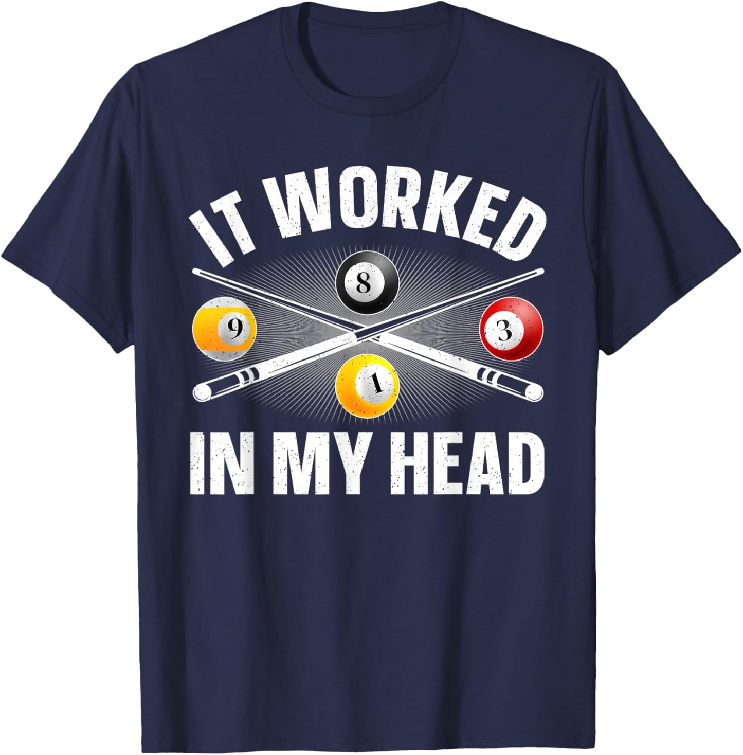 Funny Pool Design Women Billiards Lover Pool Player T-Shirt - T-Shirt | Navy
