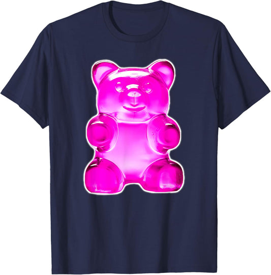 Pink Gummy Bear Candy T-Shirt - T-Shirt | Navy