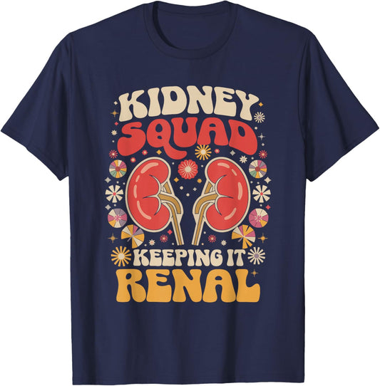 Kidney Squad Keeping It Renal T-Shirt - T-Shirt | Navy