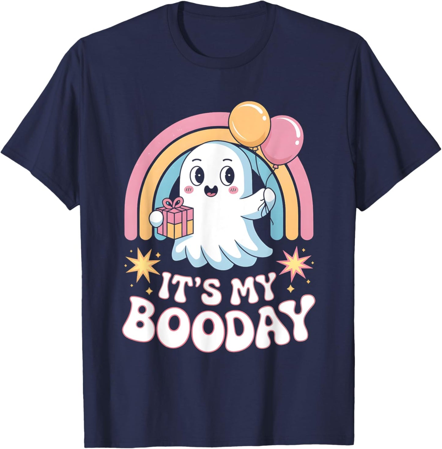 It's My Booday Halloween Ghost Costume For Kids Toddlers T-Shirt - T-Shirt | Navy