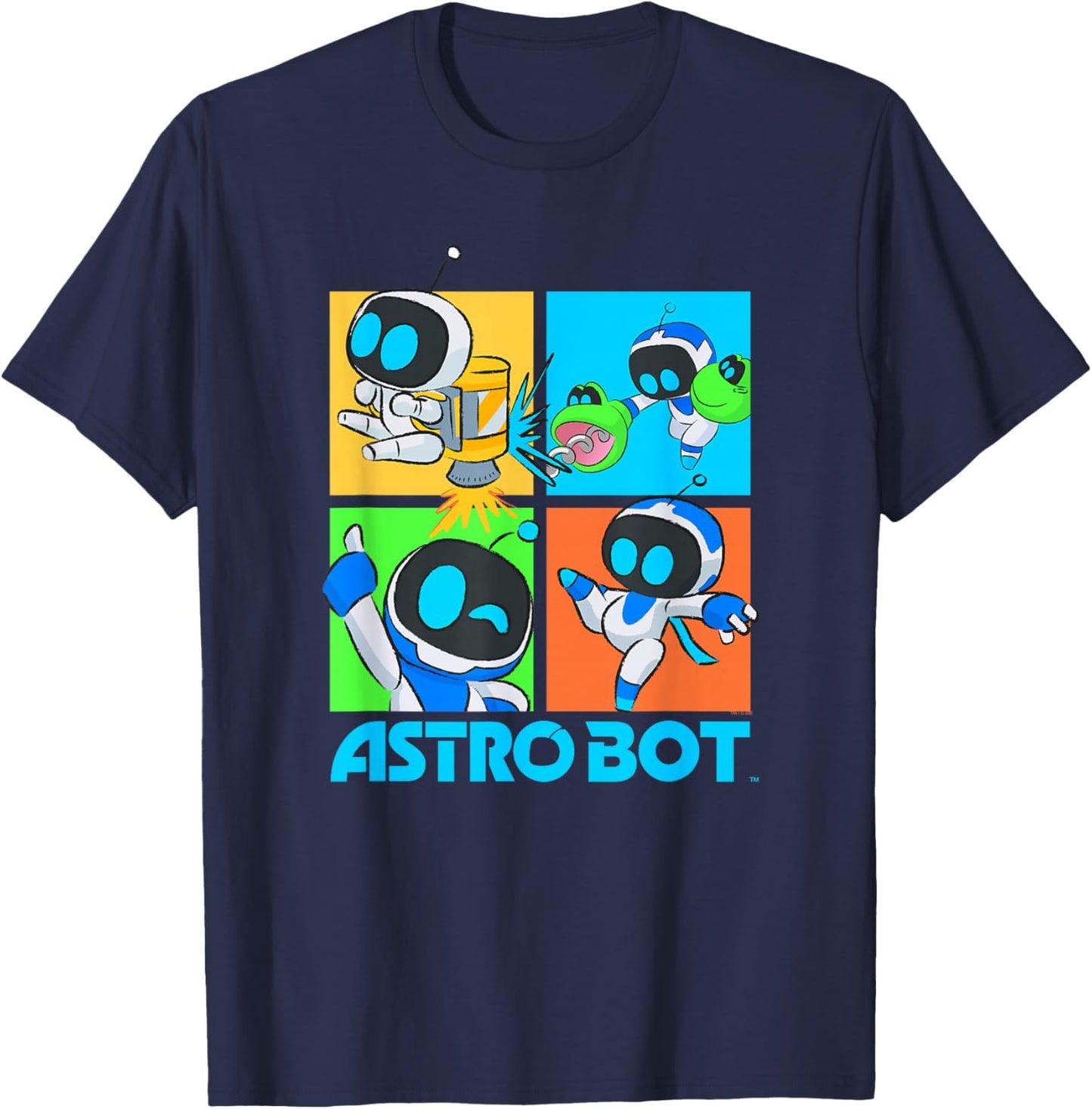 Astro Bot Rescue Mission Fighting Pose Video Game T-Shirt - T-Shirt | Navy