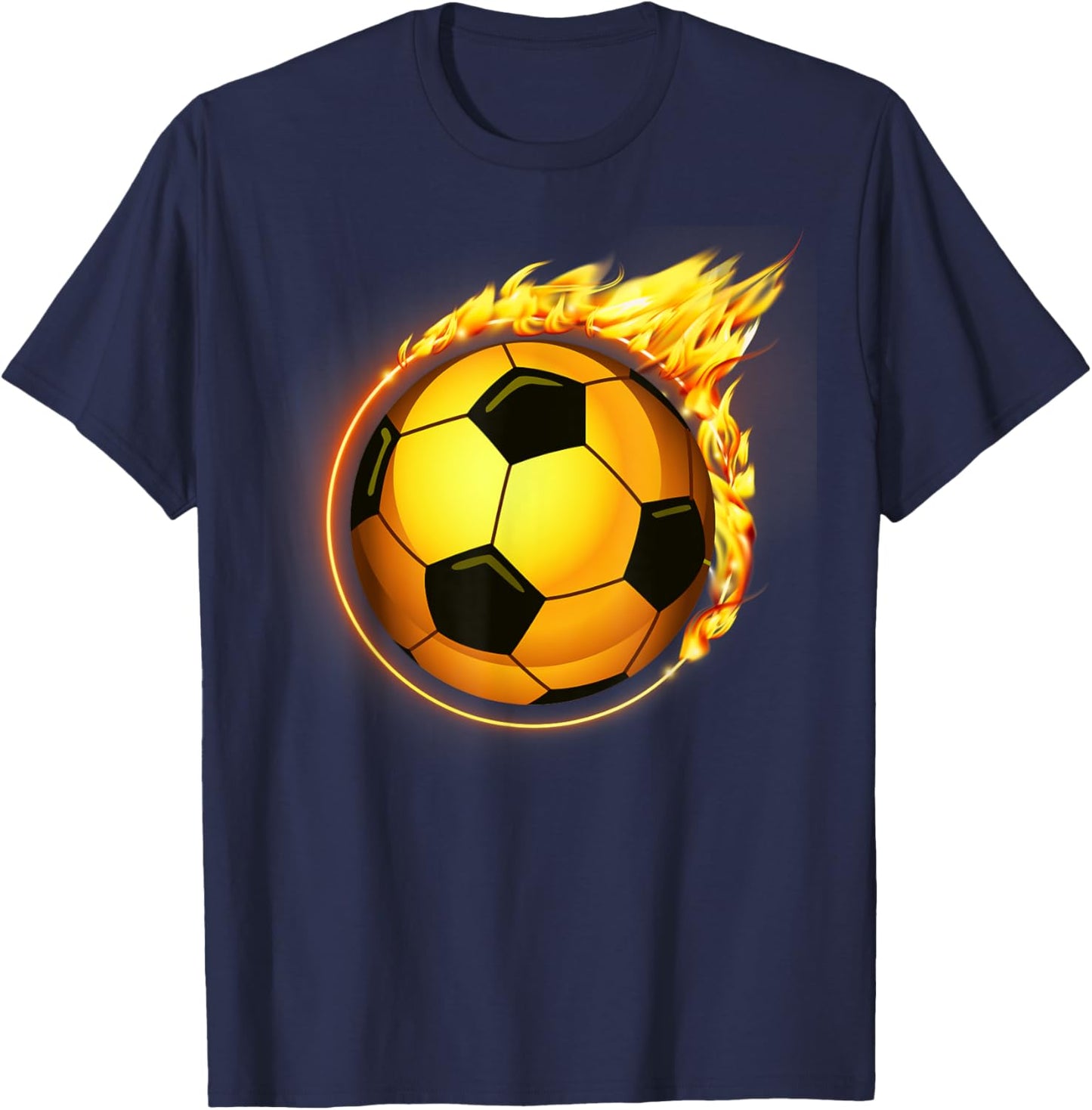 Black & Gold Soccer Vibes Game Day Soccer Cheers Soccer Fans T-Shirt - T-Shirt | Navy