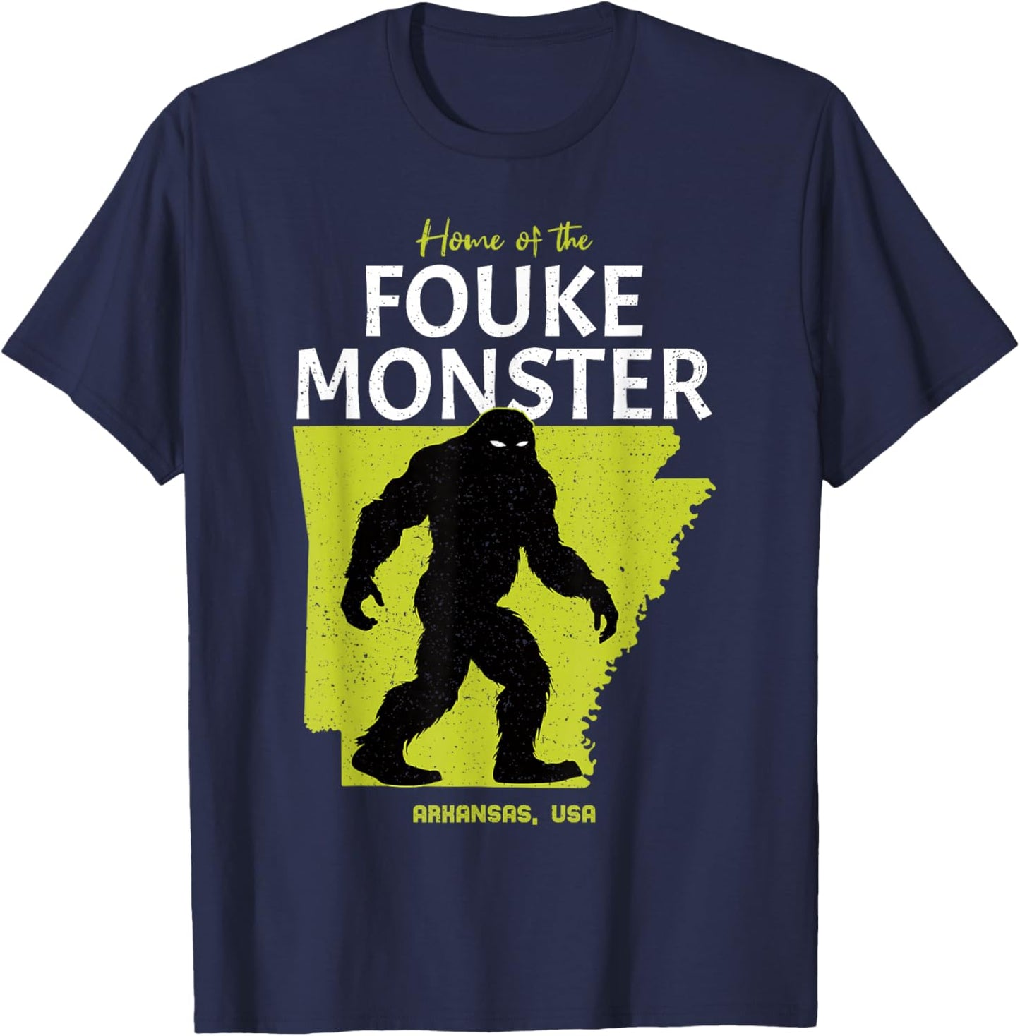 Fouke Monster Arkansas State American Cryptid T-Shirt - T-Shirt | Navy