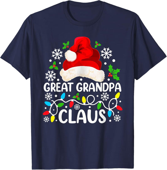 Great Grandpa Claus Funny Christmas Family Matching T-Shirt - T-Shirt | Navy