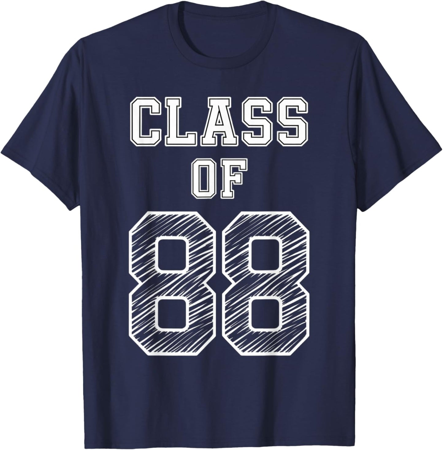 Class Of 1988 Retro Vintage Highschool Reunion T-Shirt - T-Shirt | Navy