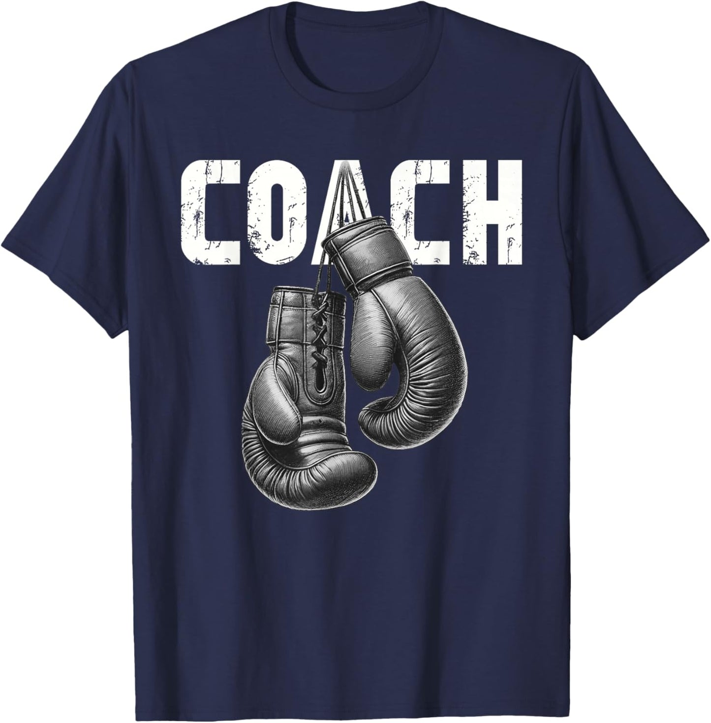 Boxing Coach Kickboxing Boxing Gloves Boxer Sporty Athlete T-Shirt - T-Shirt | Navy