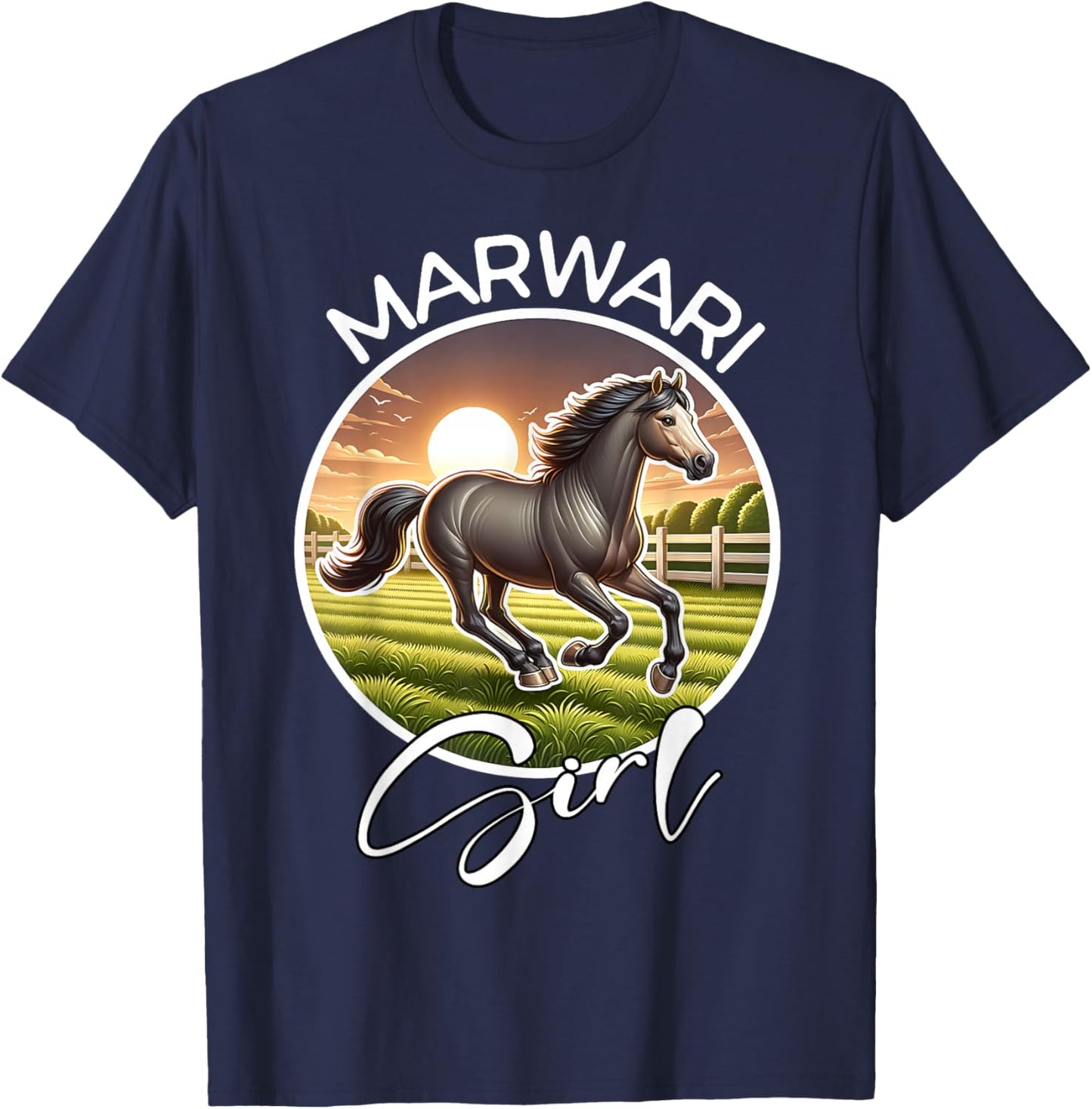 Marwari Girl Marwari T-Shirt - T-Shirt | Navy