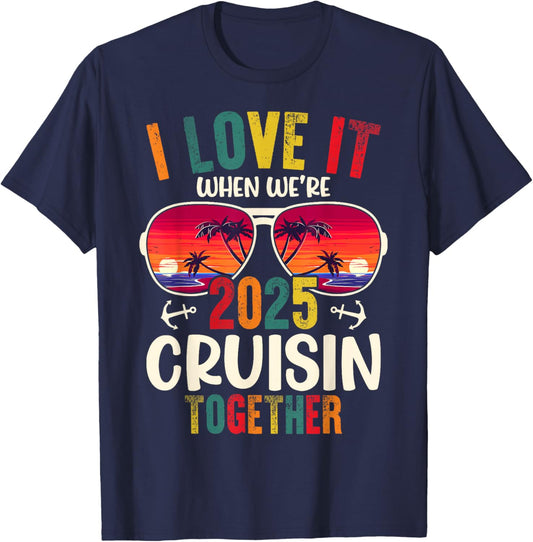 Cruise Squad 2025 Outfits Friends Family Couples Matching T-Shirt - T-Shirt | Navy
