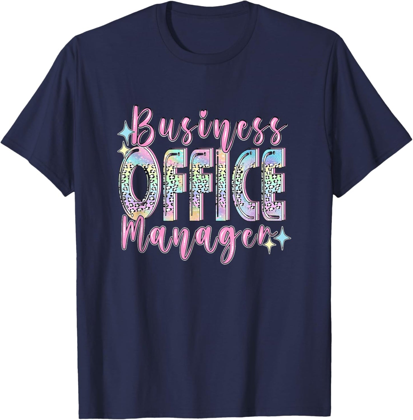 Business Office Manager Funny Front Teamwork Regional Squad T-Shirt - T-Shirt | Navy
