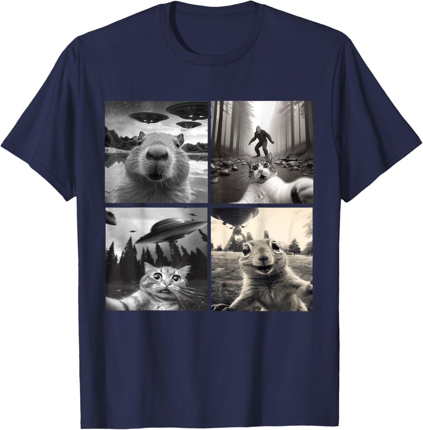 Funny Graphic Selfies For Boys Girls T-Shirt - T-Shirt | Navy