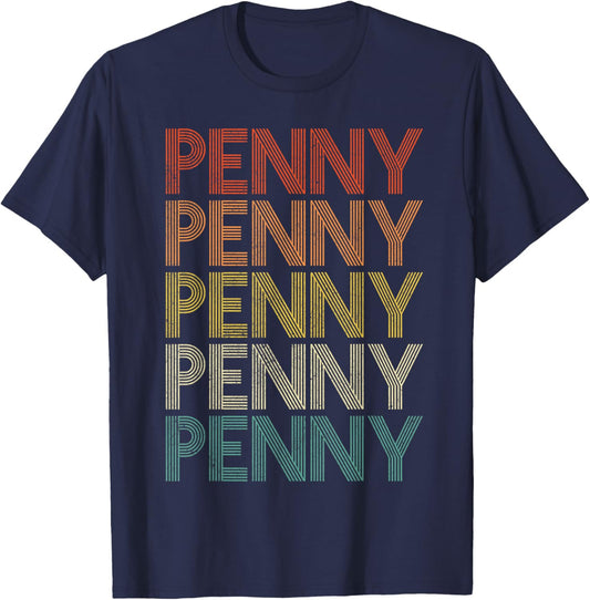 Penny Vintage Retro T-Shirt - T-Shirt | Navy