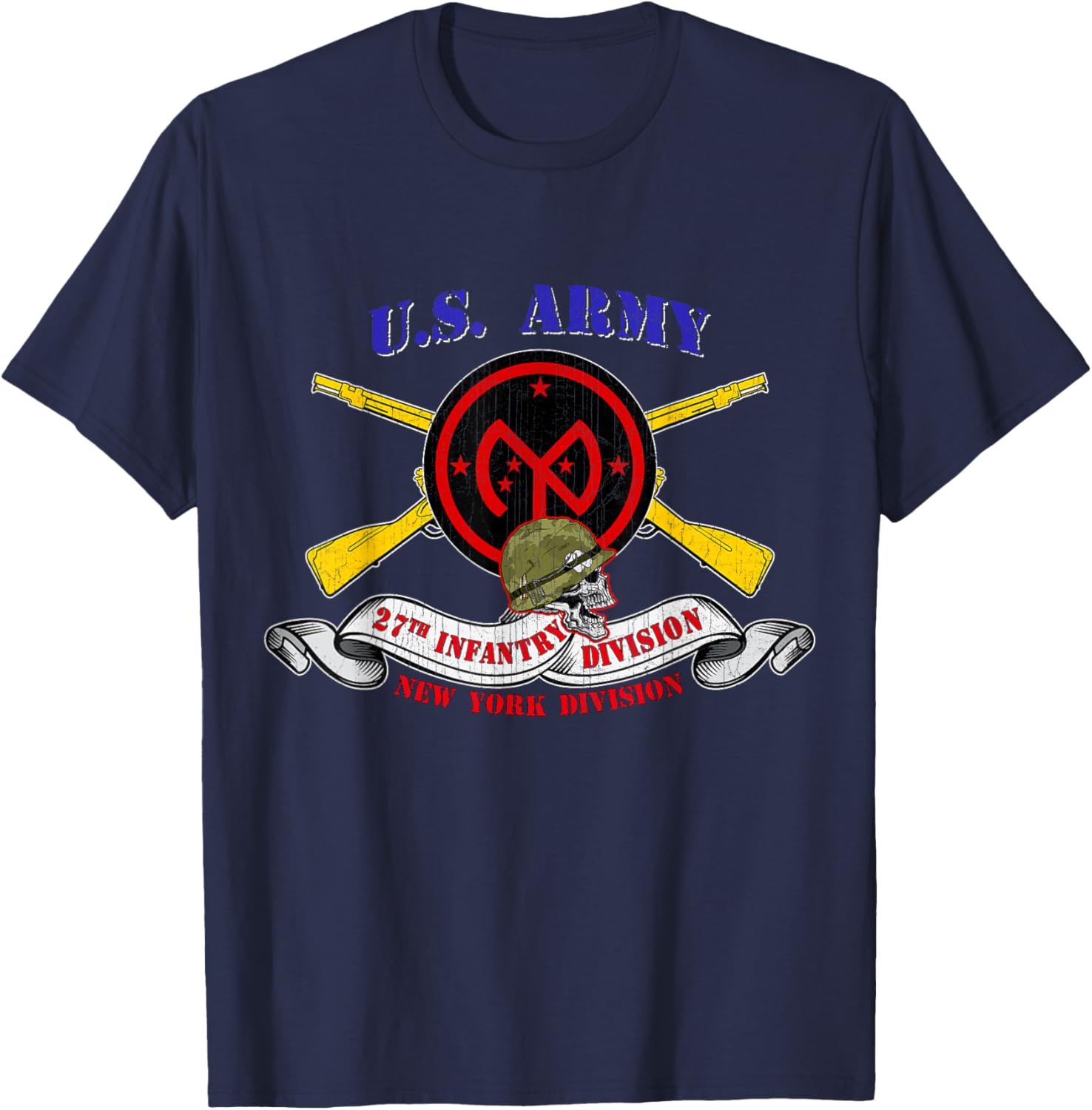 27th Infantry Division 27th ID Veteran New York Division T-Shirt - T-Shirt | Navy