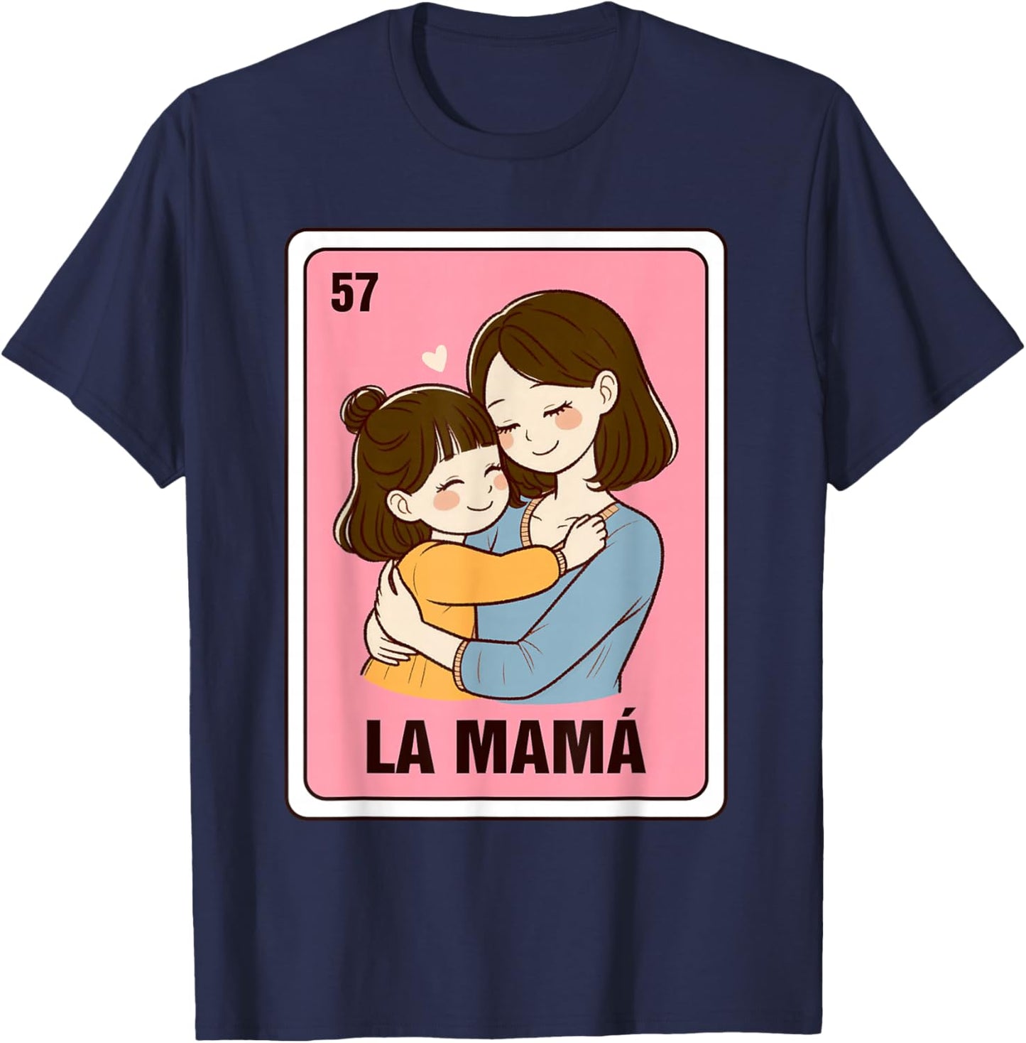 Mexican Mom Daughter Mother’s Day La Mama Mexican Bingo Card T-Shirt - T-Shirt | Navy