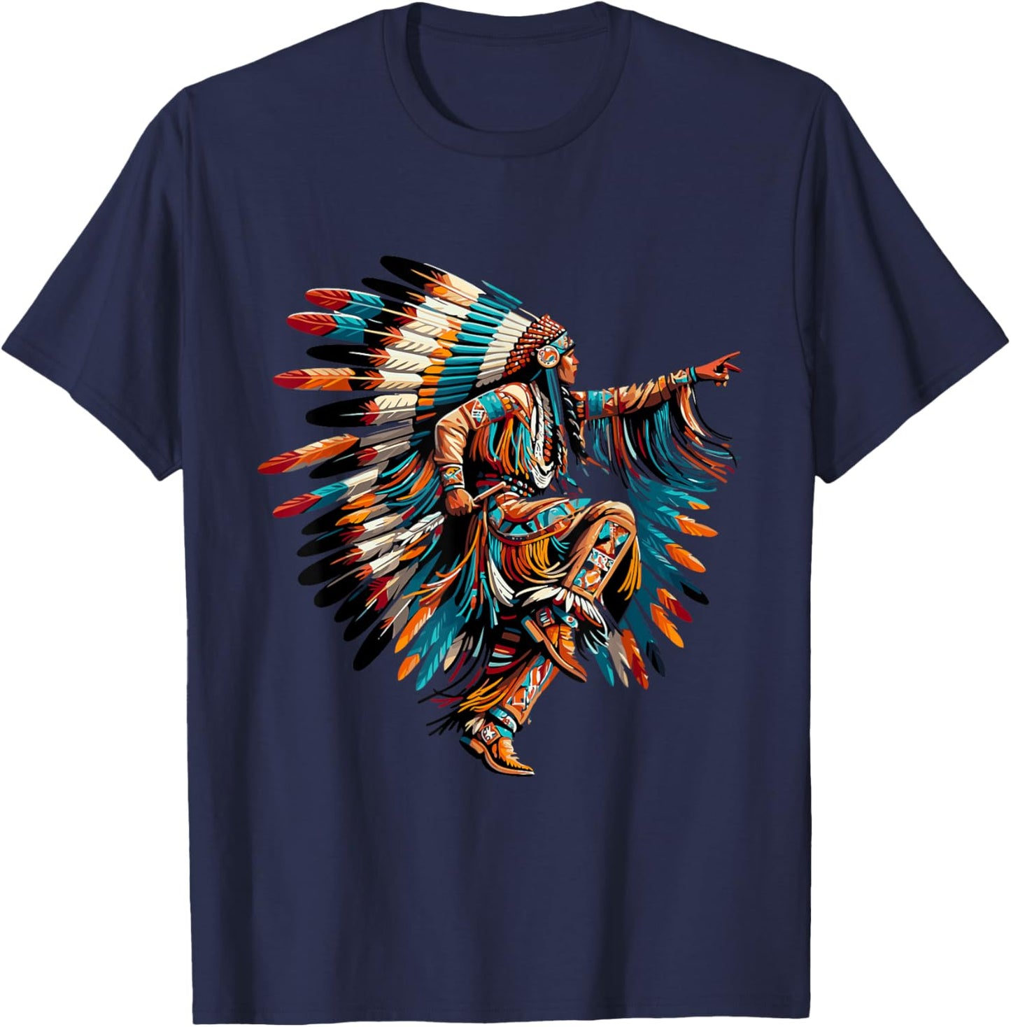 Native American Indian Native Blood T-Shirt - T-Shirt | Navy