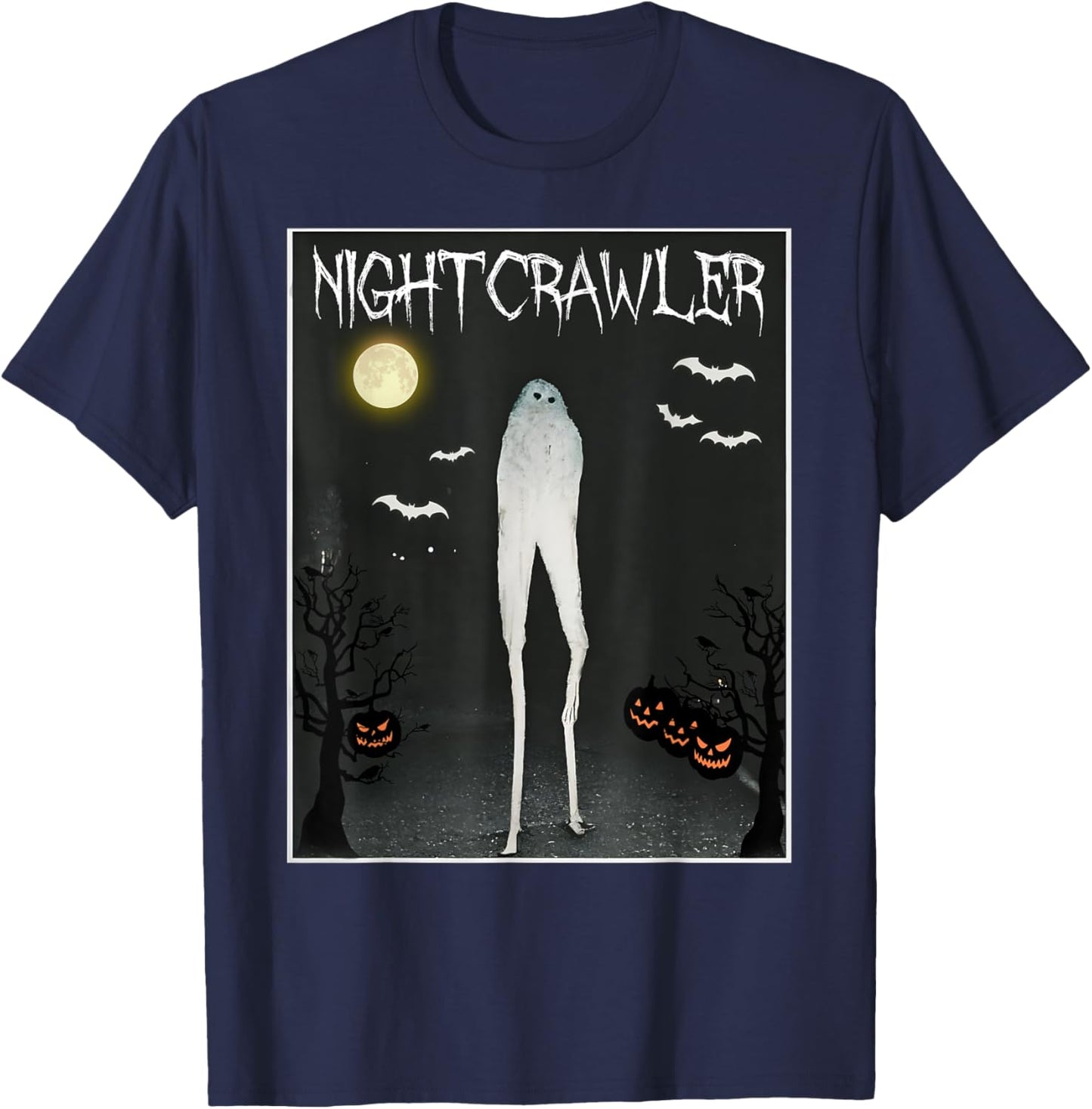 Haunted Walking Pants Cryptid Fresno Nightcrawler Halloween T-Shirt - T-Shirt | Navy