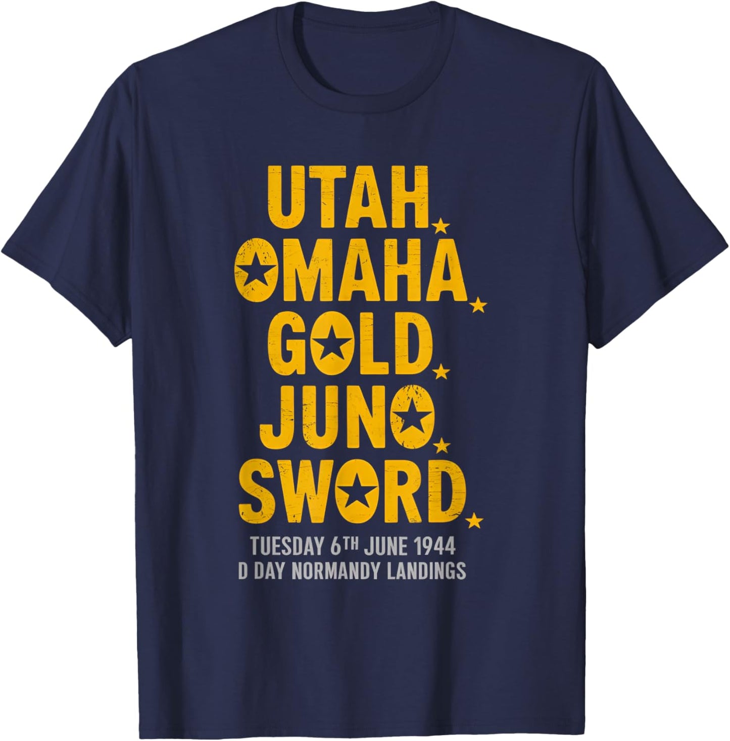 WW2 D Day Beaches World War 2 Army Hero Normandy Landings T-Shirt - T-Shirt | Navy
