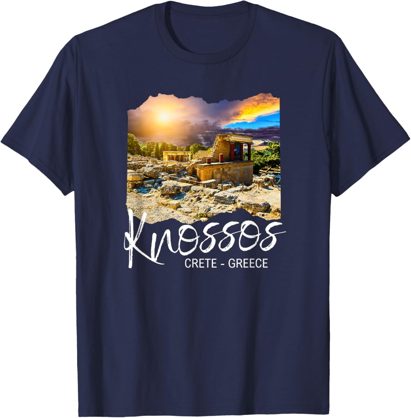 Knossos Crete / Knossos Greece T-Shirt - T-Shirt | Navy
