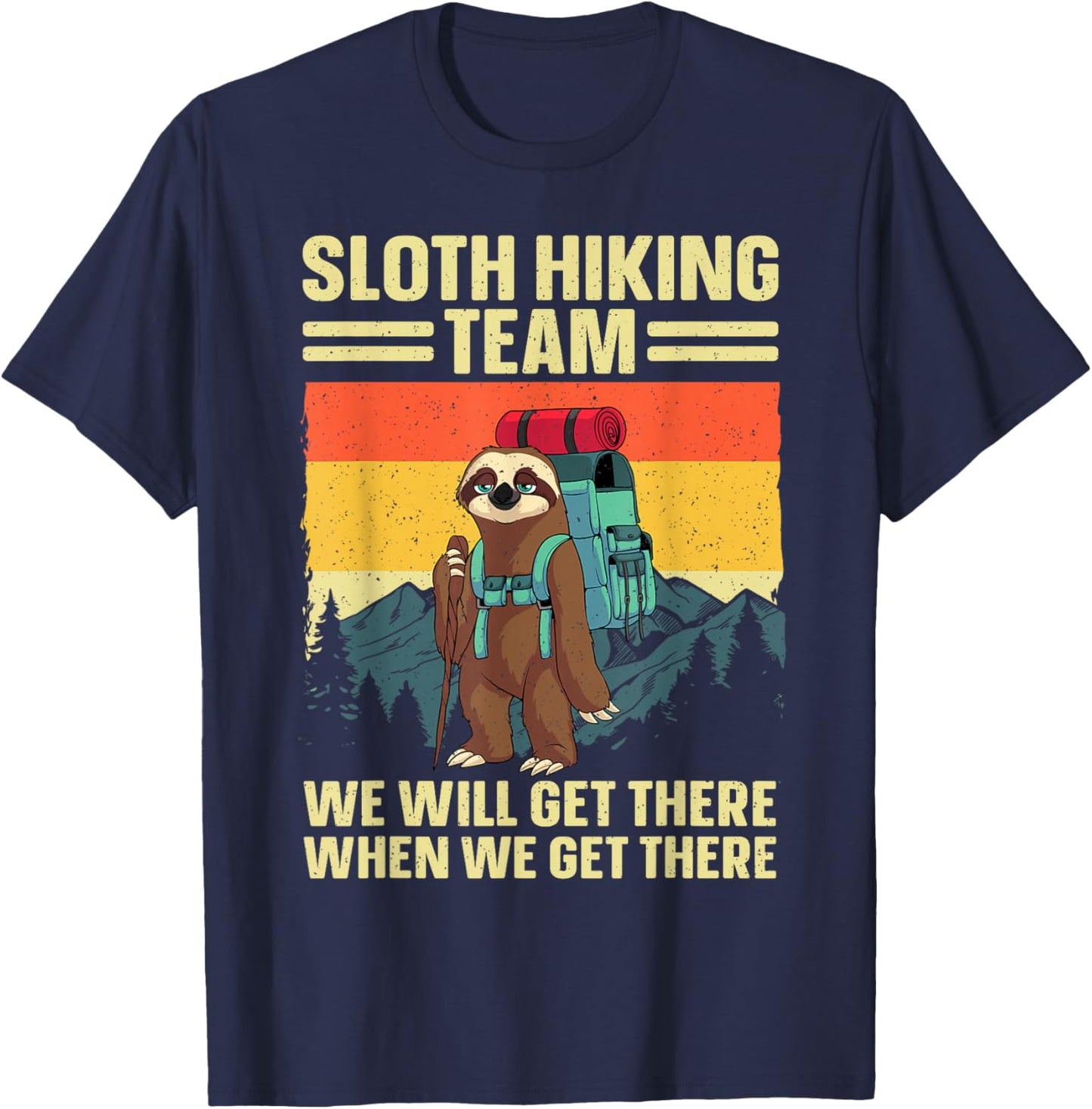 Funny Hiking Themed Women Kids Hiker Hike Gag Hiking T-Shirt - T-Shirt | Navy