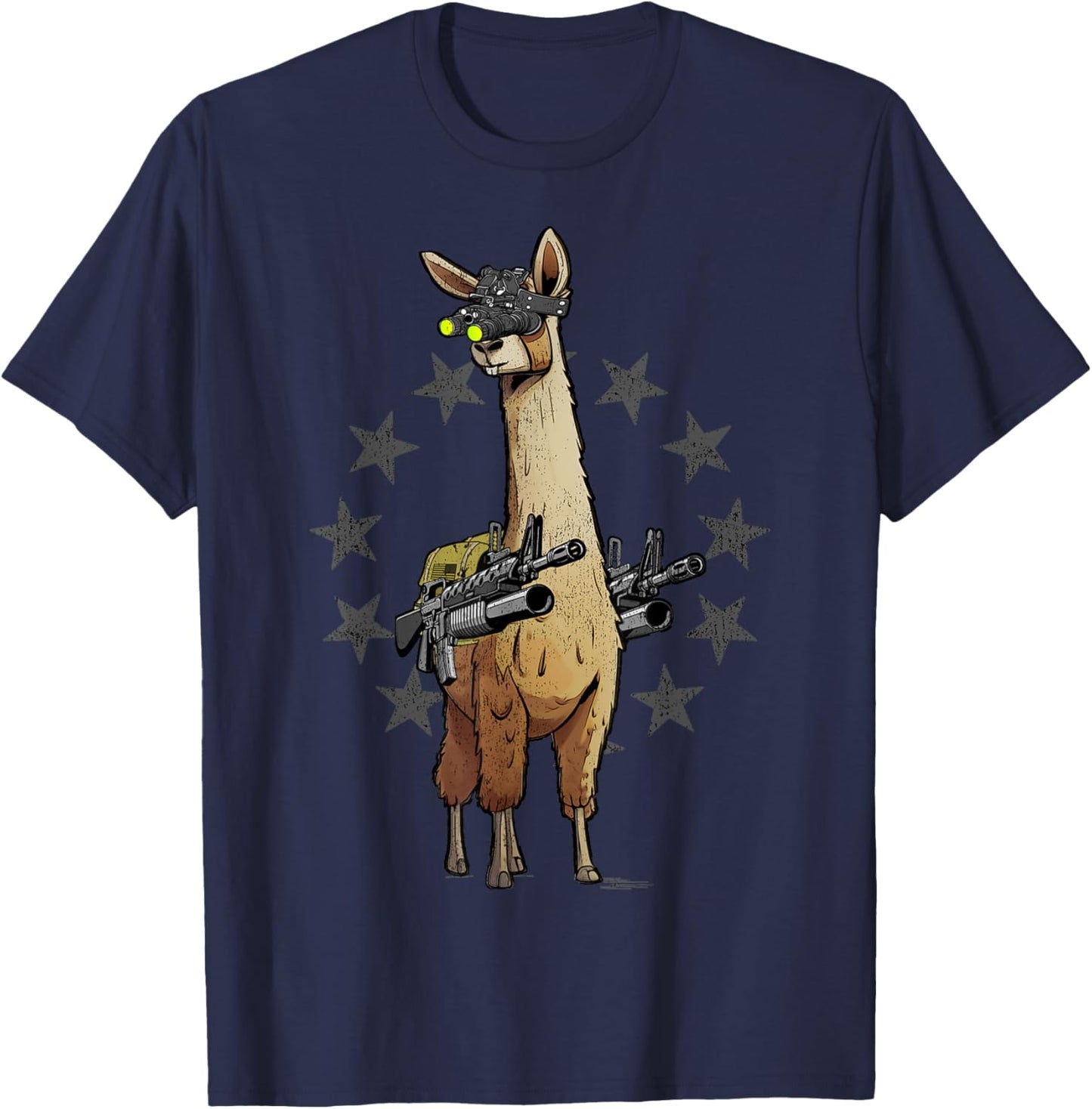 Combat Llama T-Shirt - T-Shirt | Navy