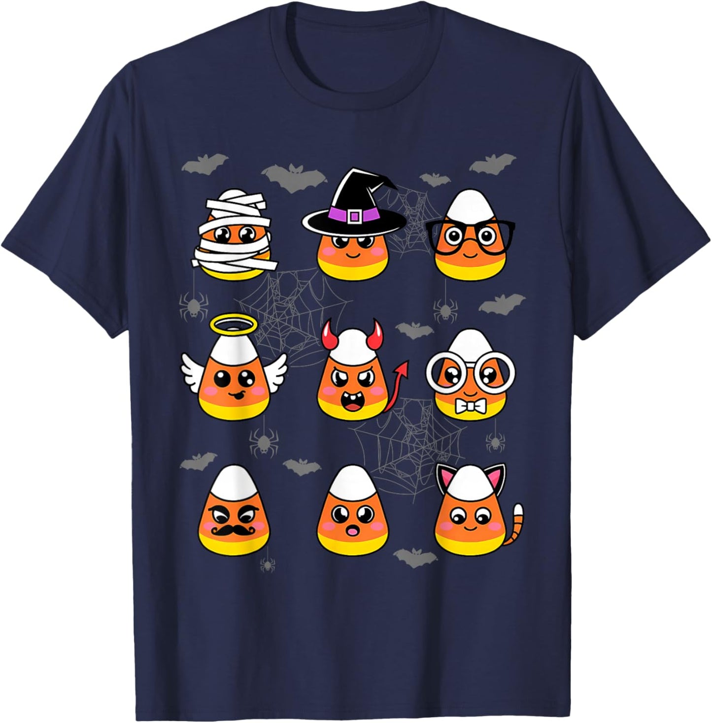 Candy Corn Costume Characters - Cute Halloween Kids T-Shirt - T-Shirt | Navy