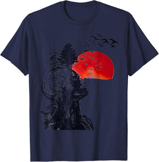 Hangover Human Tree Graphic T-Shirt - T-Shirt | Navy